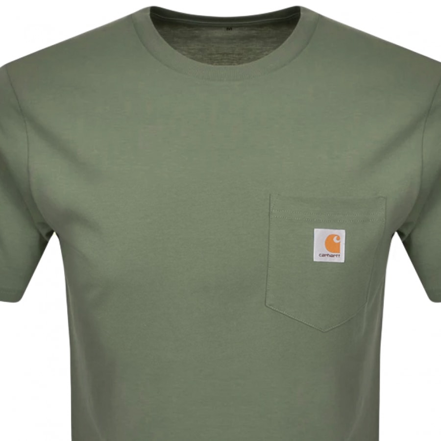 Alternative Image for ProductCarhartt Short Sleeved Pocket T Shirt Green2